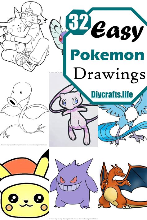 easy pokemon to draw|28 Easy Pokemon Drawings for Every Fan .